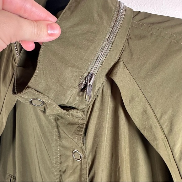 Free People Olive Green Relaxed Fit Windswept Jacket Size XS slouchy oversized - Picture 5 of 14